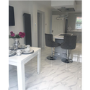 GRADE A1 - Rocco Brushed Velvet Grey/Silver Adjustable Bar Stool with Stud Detail