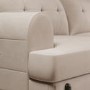 Beige Fabric 3 Seater Sofa - Rosie
