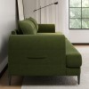 Olive Green Velvet 3 Seater Sofa - Rosie