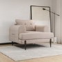 GRADE A1 - Beige Fabric Armchair - Rosie