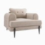 GRADE A1 - Beige Fabric Armchair - Rosie