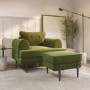 Olive Green Velvet Armchair - Rosie