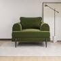 Olive Green Velvet Armchair - Rosie