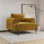 GRADE A2 - Mustard Velvet Armchair - Rosie