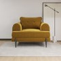 ALMOST PERFECT - Mustard Velvet Armchair - Rosie