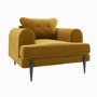 Mustard Velvet Armchair - Rosie