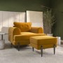 ALMOST PERFECT - Mustard Velvet Armchair - Rosie