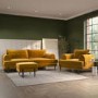 GRADE A1 - Mustard Velvet Armchair - Rosie