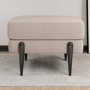 Beige Fabric 3 Seater Sofa and Footstool Set - Rosie