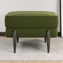 ROE008 Small Olive Green Velvet Footstool - Rosie