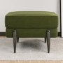 3 Seater Sofa and Footstool Set in Green Velvet - Rosie
