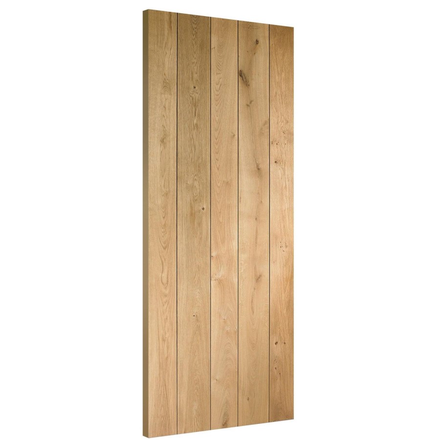 Rustic Oak Ledged Internal Door - Unfinished, 1981 x 610 x 40 mm