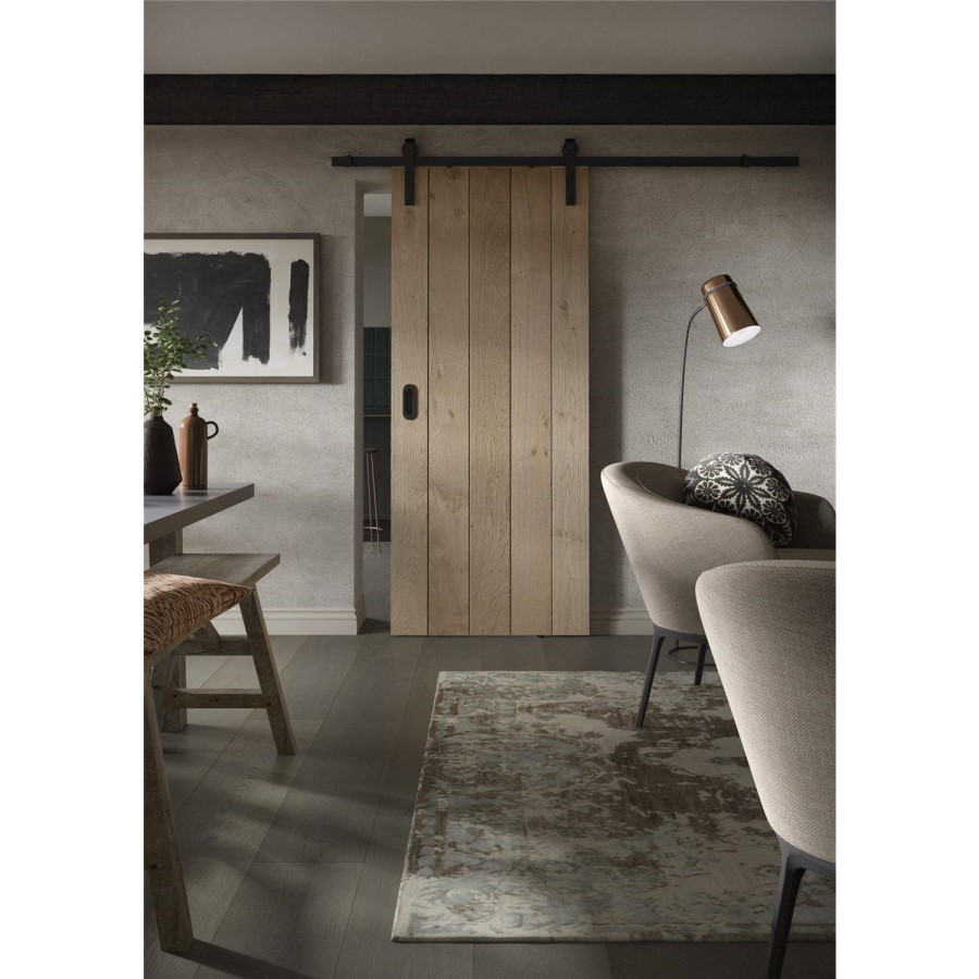Rustic Oak Ledged Internal Door - Unfinished, 1981 x 610 x 40 mm