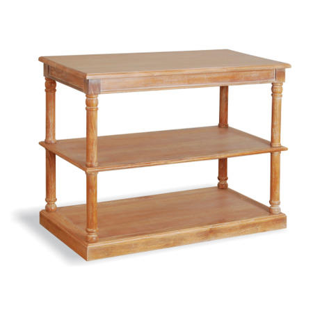 Venice Console Medium Teak Washstand with 2 Open Shelves