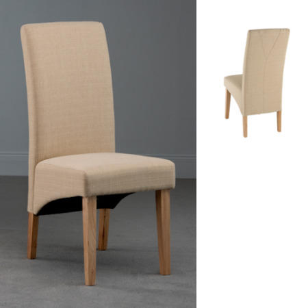 World Furniture Roma Fabric Dining Chair in Cream