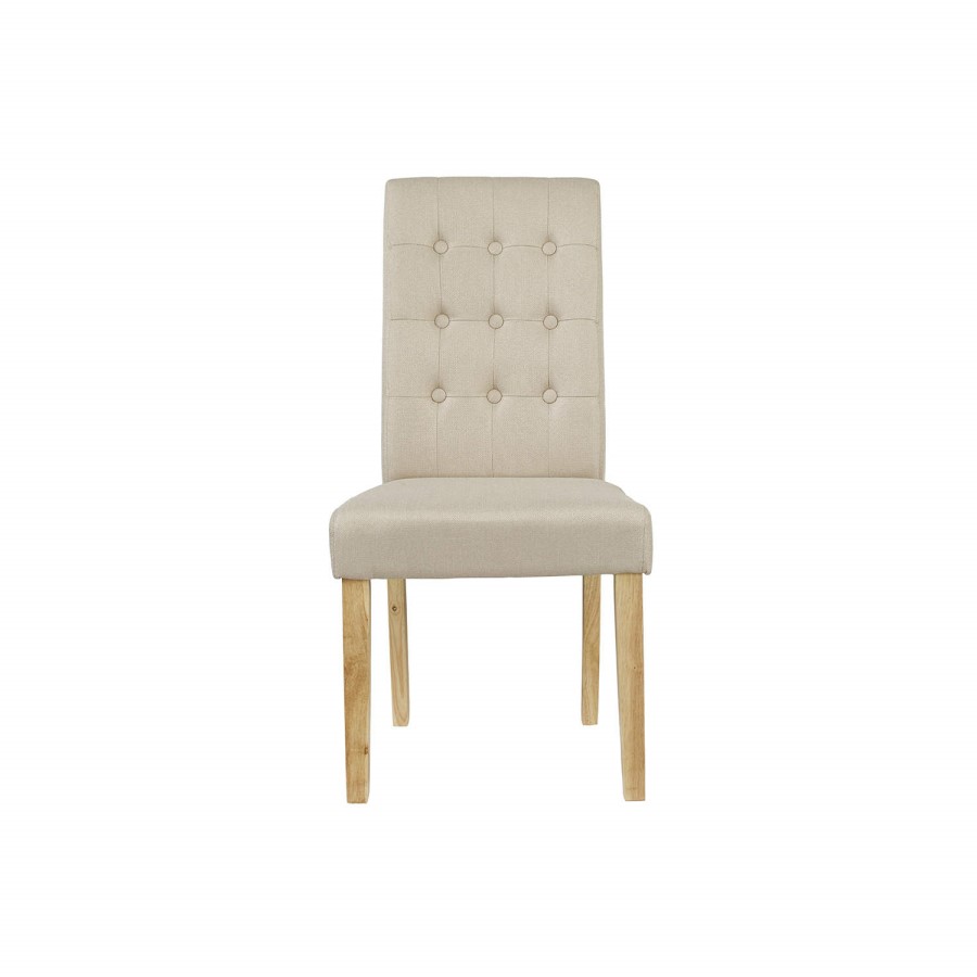 LPD Roma Beige Pair of Dining Chairs