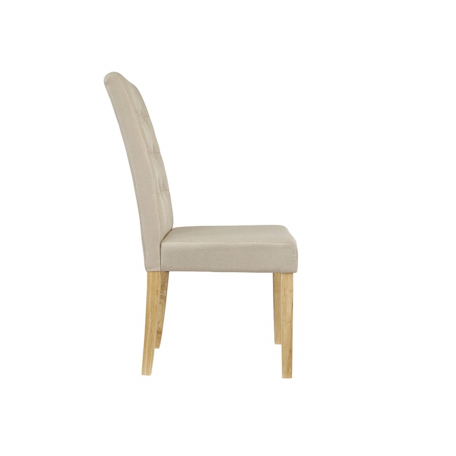 LPD Roma Beige Pair of Dining Chairs