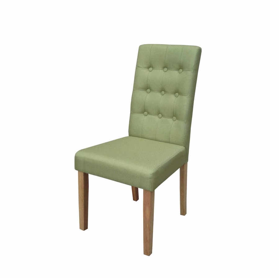 LPD Roma Green Pair of Dining Chairs