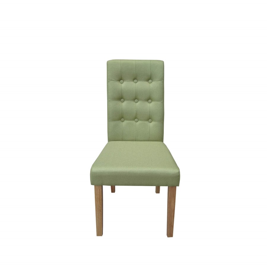 LPD Roma Green Pair of Dining Chairs