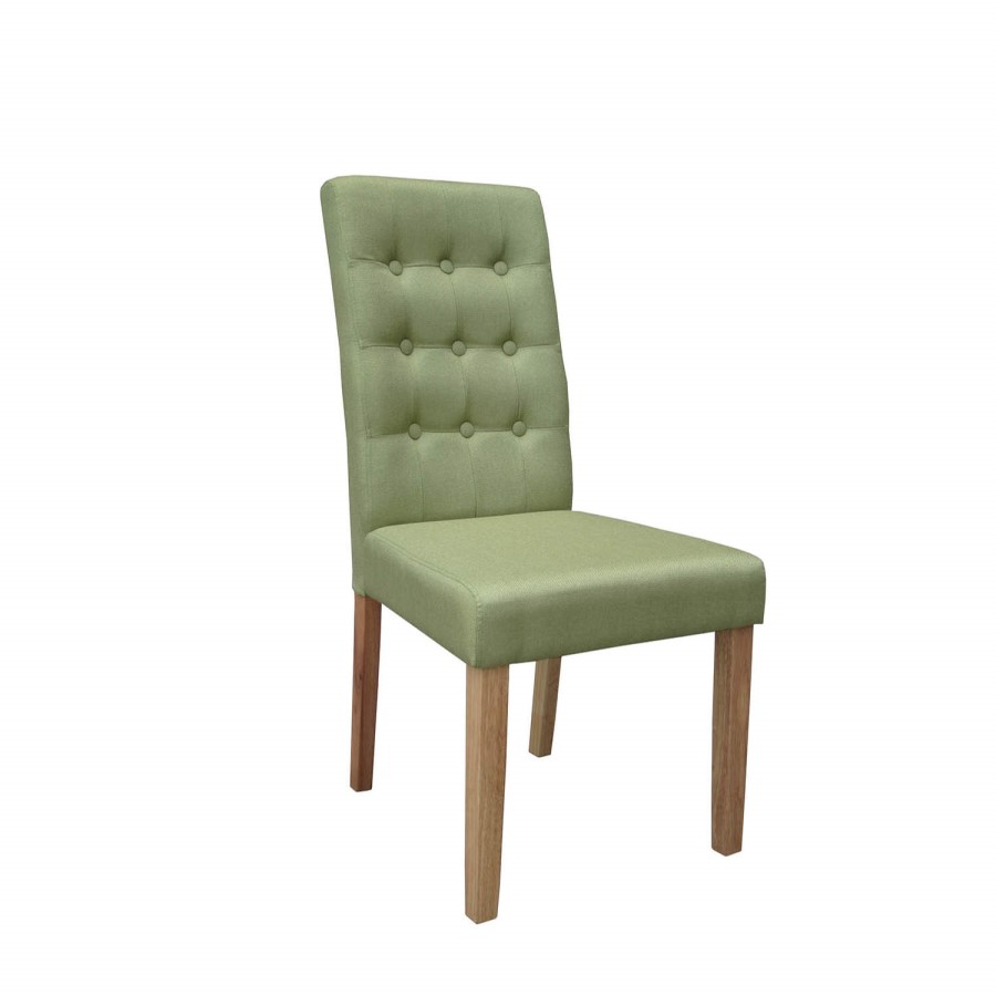 LPD Roma Green Pair of Dining Chairs