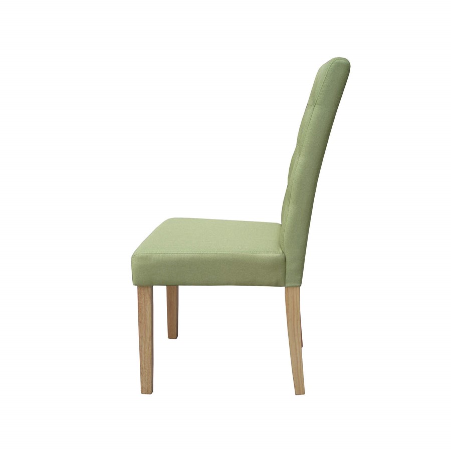 LPD Roma Green Pair of Dining Chairs