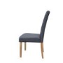 Pair of Dining Chairs in Grey with Button Back - Roma