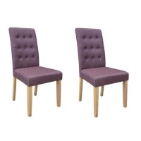 LPD Pair of D Roma Plum Dining Chairs