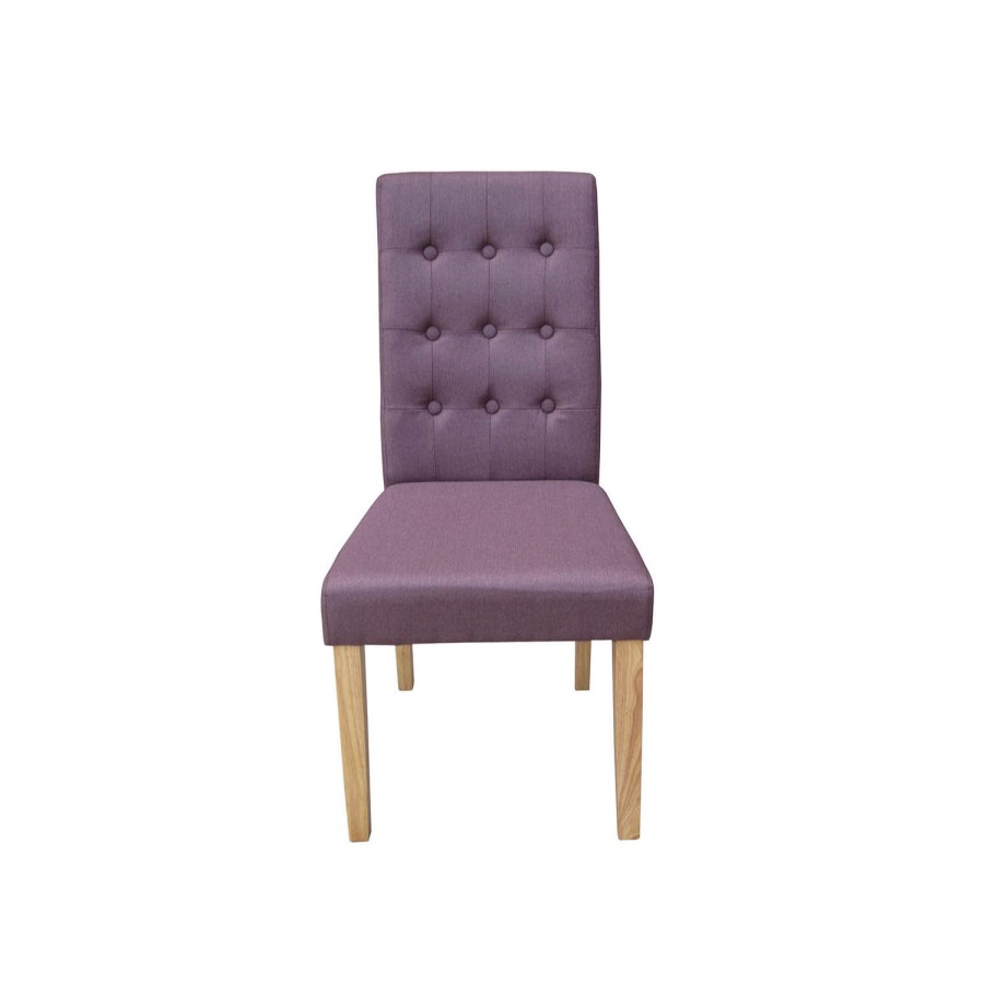LPD Pair of D Roma Plum Dining Chairs