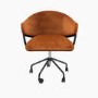 Orange Velvet Swivel Office Chair - Ronnie