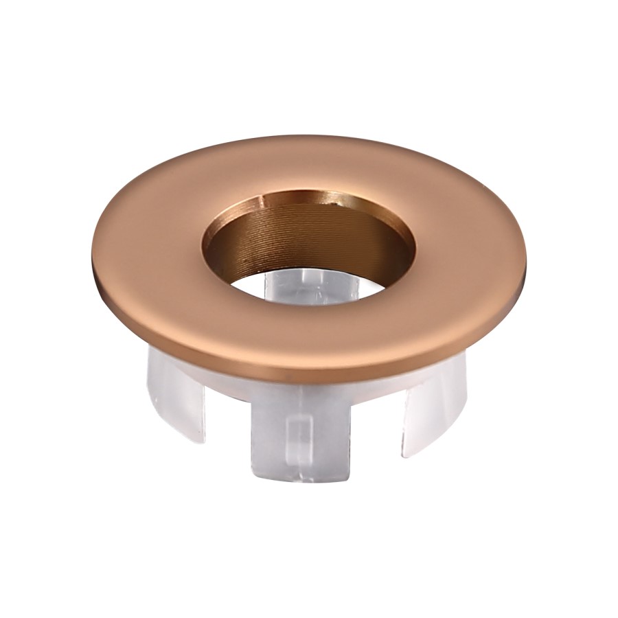 Brushed Bronze Round Basin Overflow Cover - Ashford