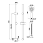 Brushed Brass 3 Function Round Slide Rail Kit - Arissa