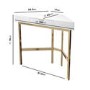 GRADE A2 - White Gloss Corner Desk with Gold Legs - Roxy