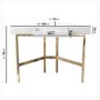 GRADE A1 - White Gloss Corner Desk with Gold Legs - Roxy