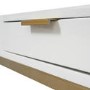 White Gloss Corner Desk with Storage Drawer - Roxy