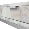 White Marble Effect Corner Desk with Drawer - Roxy