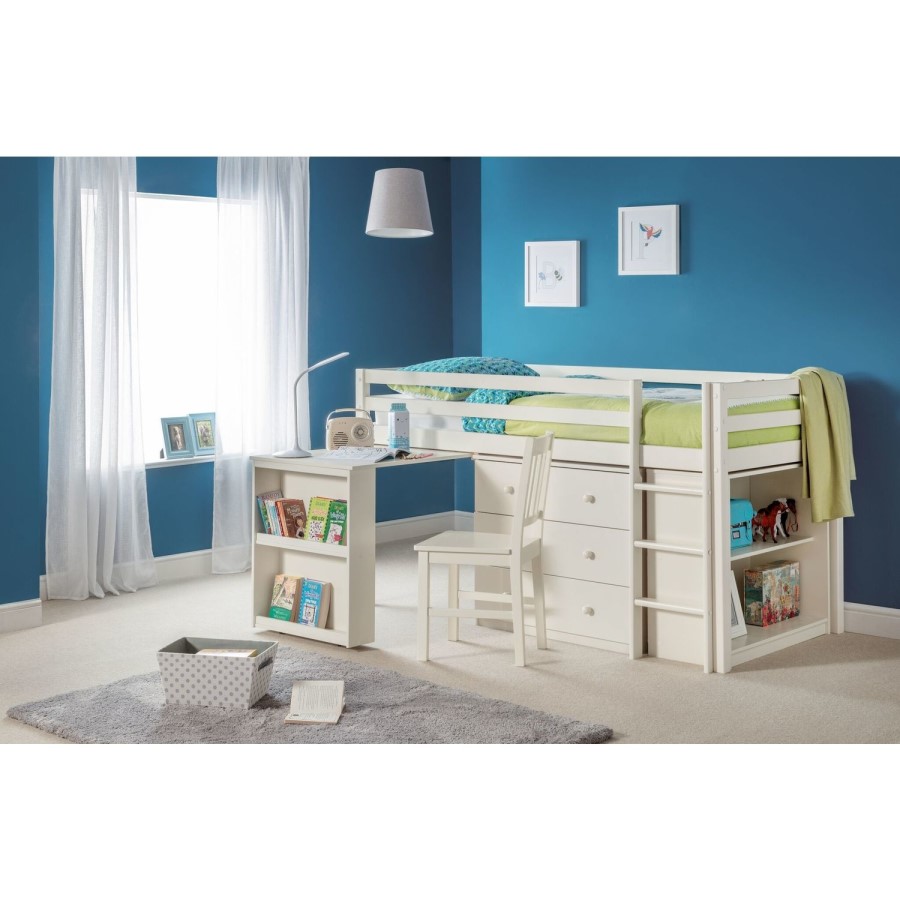 Julian Bowen Roxy Mid Sleeper Bed in Stone White