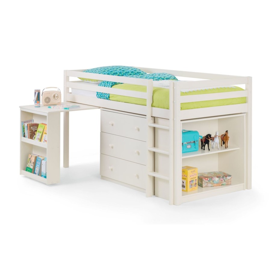 Julian Bowen Roxy Mid Sleeper Bed in Stone White