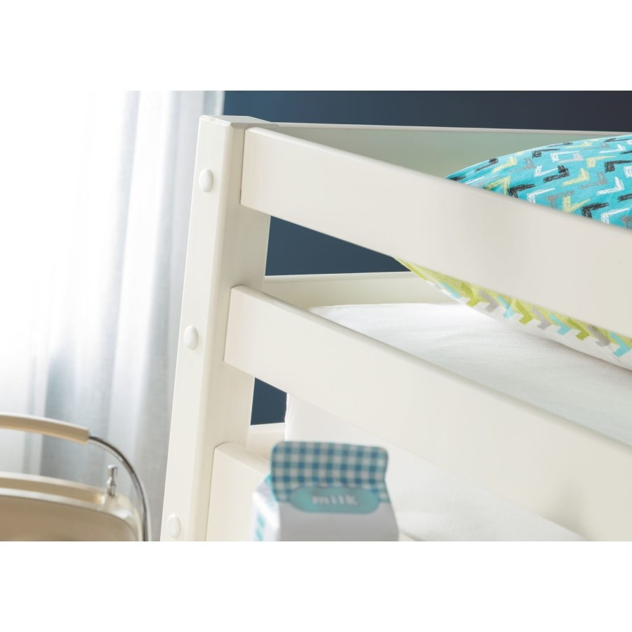 Julian Bowen Roxy Mid Sleeper Bed in Stone White