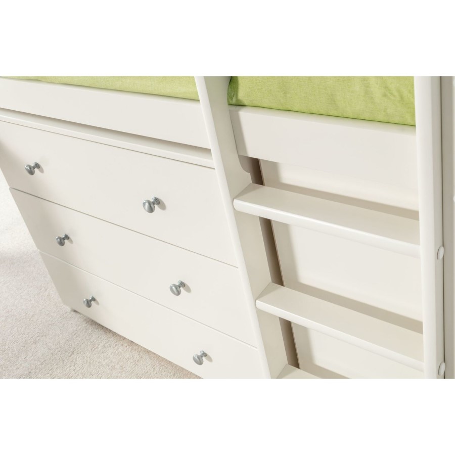 Julian Bowen Roxy Mid Sleeper Bed in Stone White