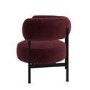 Burgundy Velvet Curved Armchair - Romy 