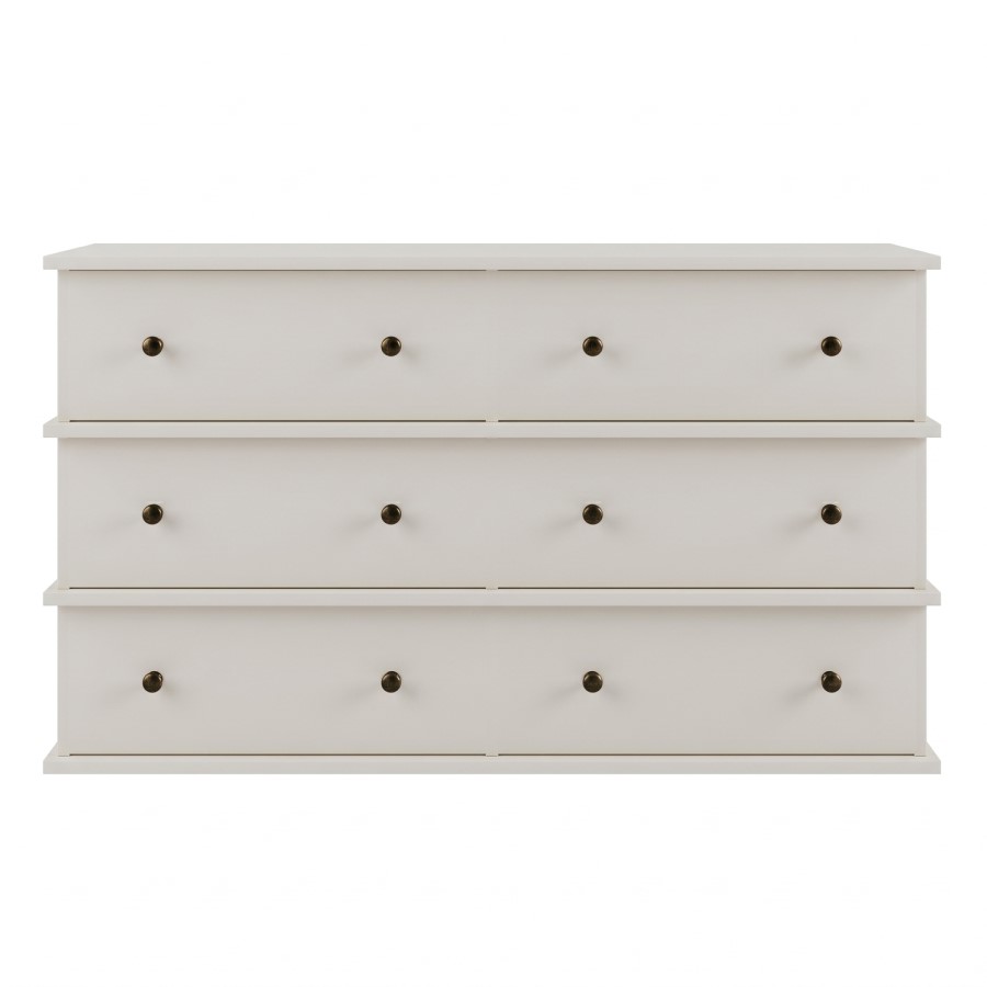 Large Beige 6 Drawer Chest of Drawers - Ralph