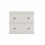 Wide Beige 2 Drawer Bedside Table - Ralph