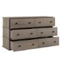 Large Dark Wood 6 Drawer Chest of Drawers - Ralph