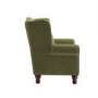 Olive Green Velvet Wingback Armchair - Rupert