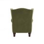 ONLY OPENED - Olive Green Velvet Wingback Armchair - Rupert