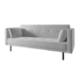 Grey Velvet Click Clack Sofa Bed - Seats 3 - Rory