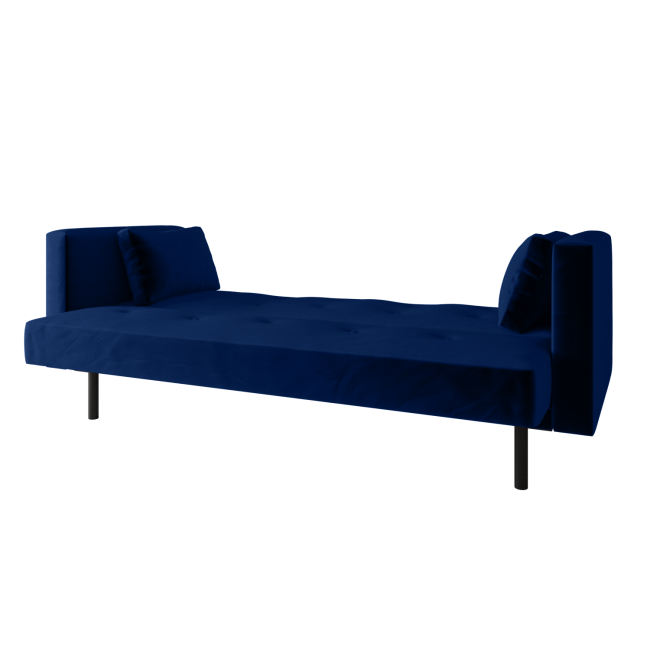 Navy Velvet Click Clack Sofa Bed - Seats 3 - Rory