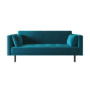 Teal Velvet Click Clack Sofa Bed - Seats 3 - Rory