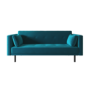 GRADE A1 - Teal Velvet Click Clack Sofa Bed - Seats 3 - Rory