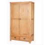 Cherbourg Rustic Oak 2 Door 2 Drawer Wardrobe